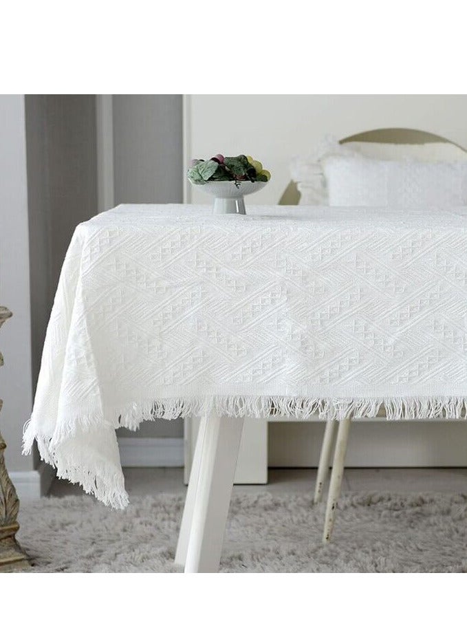 Tablecloth  Covers 130 * 180CM Table Cover Simple Design Cotton Linen Cloth Tea Table Cover for Living Room Hotel Coffee Table - Image 1