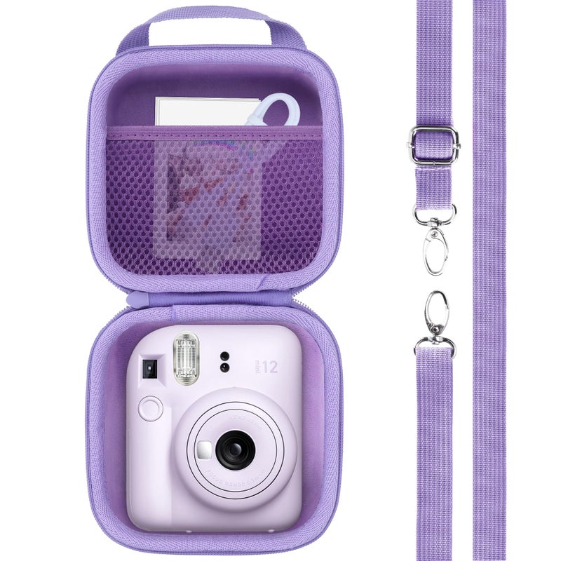 RIYADAone Hard Case Replacement for Fujifilm Instax Mini 12/11 Instant Camera (Lilac Purple Case) - Image 1