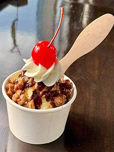 Concession Essentials 500 Count Wooden Biodegradable Tasting Spoons - 5 Inch Eco Friendly Taster Spoons - Perfect for Sampling Food  Ice Cream. - Image 4