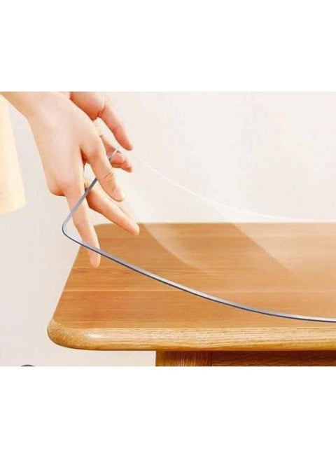 Transparent Table Cover Glass Alternative 60 x 70 cm with 1.5 mm Thickness – Premium PVC Table Protector – Easy to Clean – Safe for Children – Scratch and Stain Resistant for Dining Tables, Desks and Furniture Surfaces