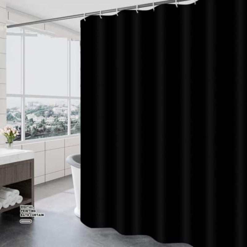 Shower Curtain Liner Quick Dry, 180cm × 180cm Cloth Shower Curtain with Grommet and Hooks, 100% Water Resistant Waterproof Washable Easy Care Easy Cleanbaihuo - Image 1