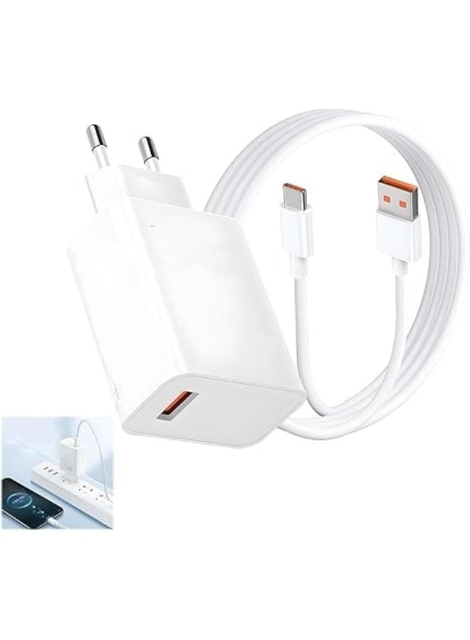 33W USB Fast Charger Turbo Super Power Adapter with USB Type C Cable, Compatible with Redmi Note 13/12/11 Pro, 11s, 10, Mi 13T/12T/12X/11T /POCO X6/M6/X5/X3 Pro/Mi Pad 6/5, AAA+ quality(33W) - Image 2
