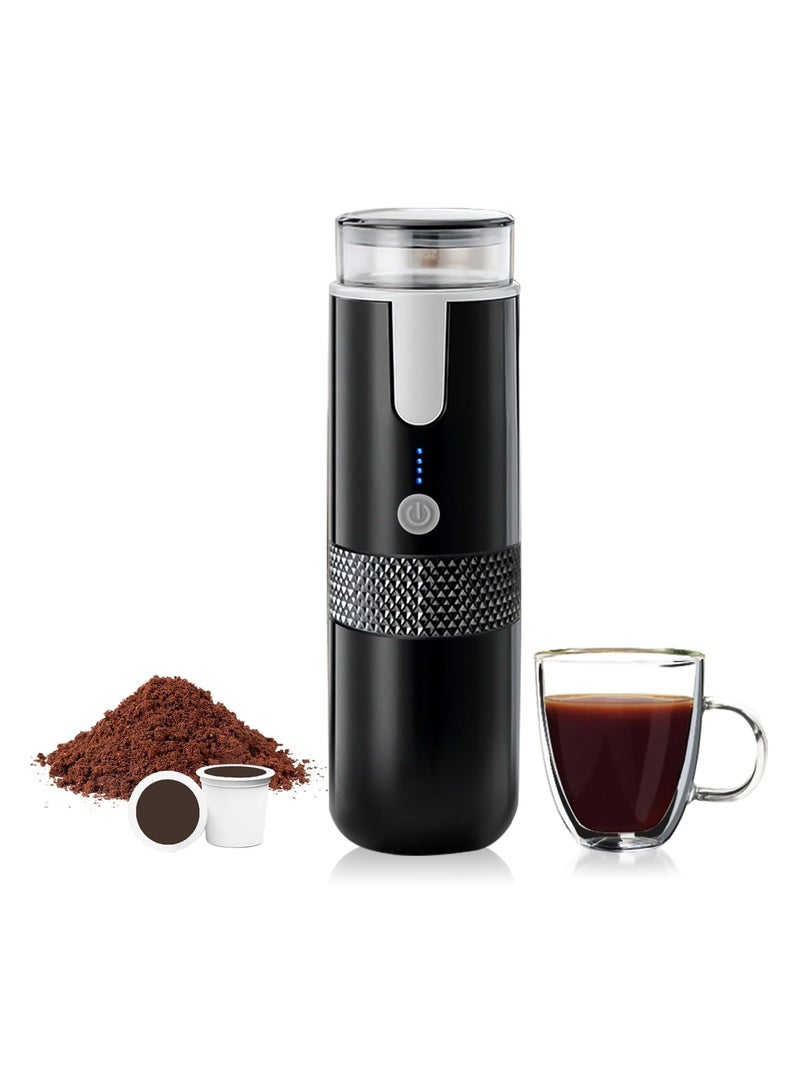 CoffeePro ماكينة صنع القهوة المحمولة - ماكينة صنع قهوة إسبريسو كهربائية قابلة لإعادة الشحن بسعة 170 مل بدون كبسولات وبدون فلتر ورقي، متوافقة مع مسحوق القهوة المطحون - Image 1