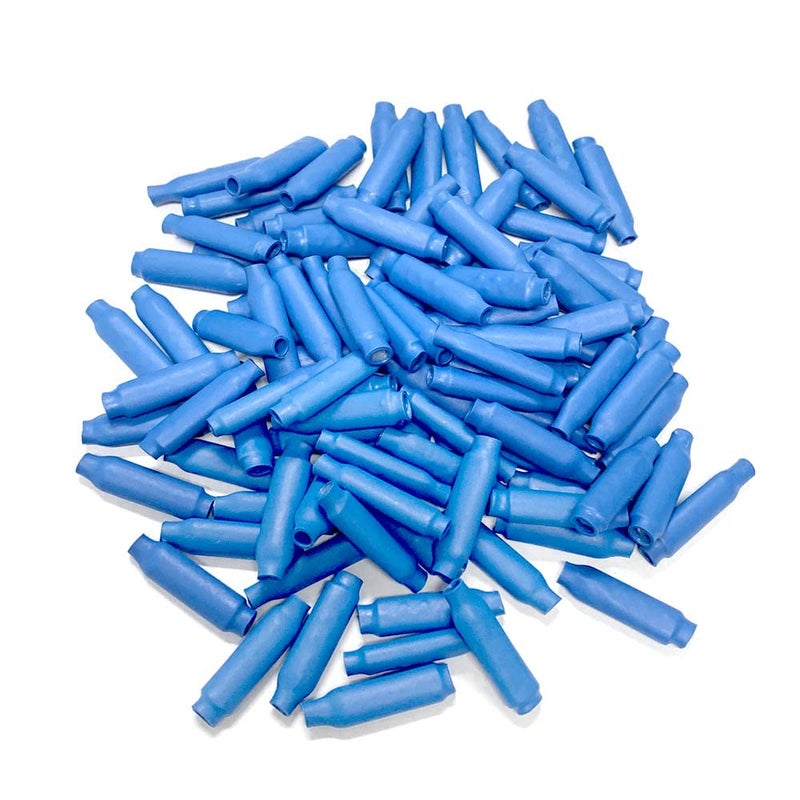 Low Votage B Connectors with Filled Wet for Telephone Alarm Wire Crimp Bean Splice, Blue,100pcs