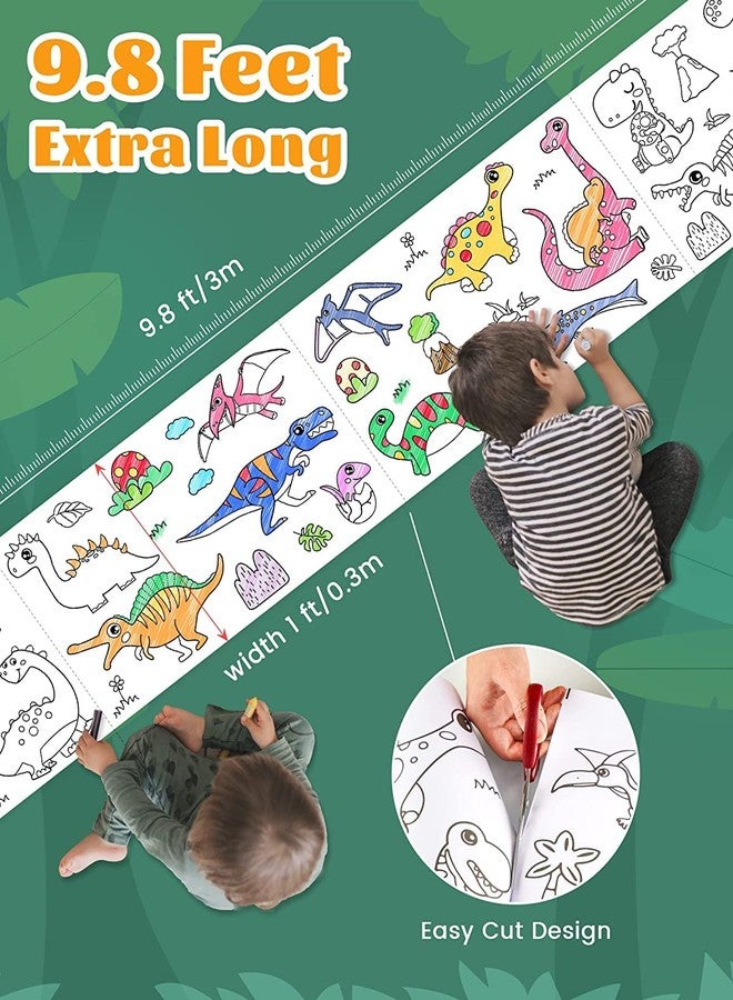 KolorFish Coloring Re-Stick Drawing Paper Roll For Kids, 118X12 Inch Large Coloring Poster For Toddlers, Art Paper Crafts Coloring Tablecloth Ideal Gift For Class Home Birthday Party,Watercolor - Image 4