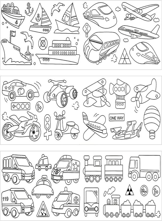 KolorFish Coloring Re-Stick Drawing Paper Roll For Kids, 118X12 Inch Large Coloring Poster For Toddlers, Art Paper Crafts Coloring Tablecloth Ideal Gift For Class Home Birthday Party,Watercolor - Image 2