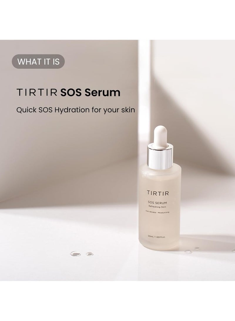 TIRTIR SOS Serum - Radiant Glow Boosting Face Serum - Plumping, Anti Aging, Hydrating - Visibly Smooth and Glowy Skin - Fragrance Free Serum for All Skin Types, 1.69 fl.oz. - Image 2