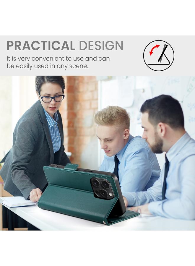 اس-توب جراب لهاتف iPhone 15 Pro مع مشبك جانبي مغناطيسي من الجلد المصقول - Image 5