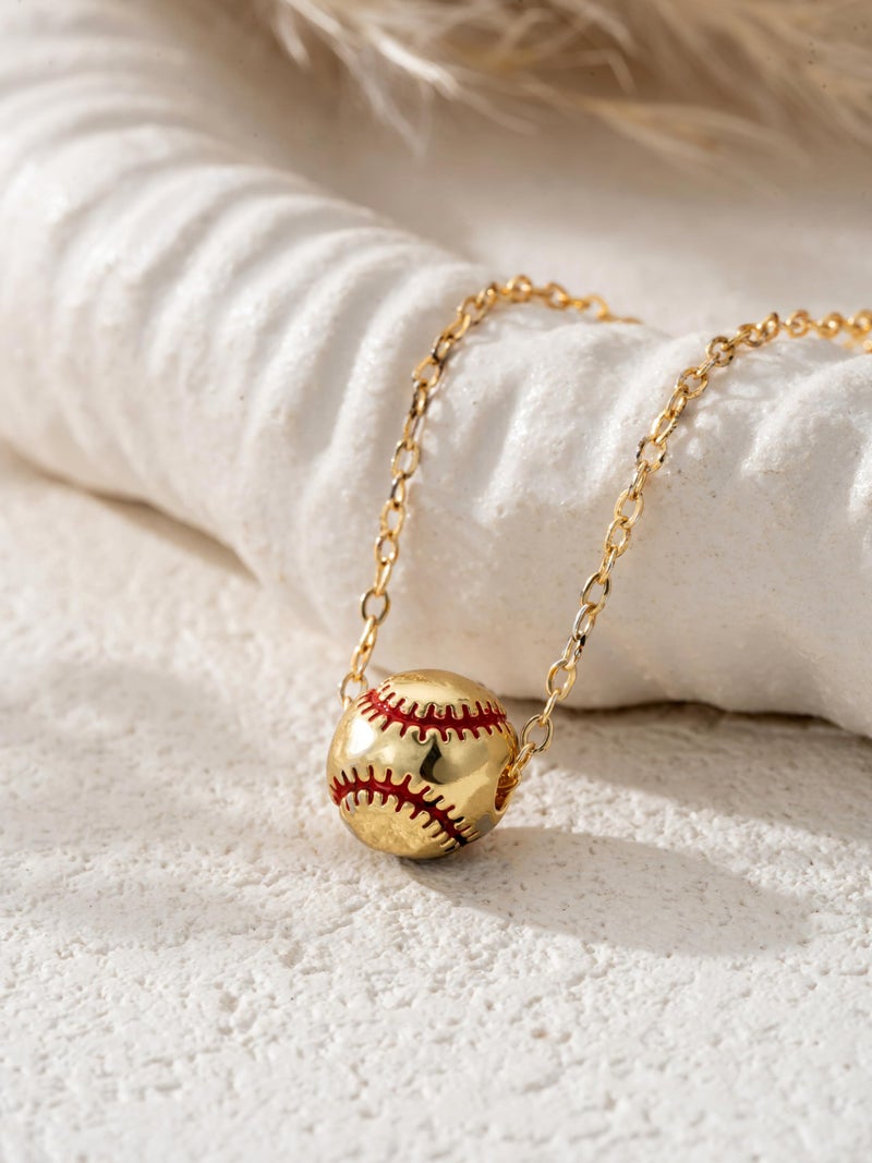 Baydurcan Gold Baseball Necklace for Women Softball Gifts for Sport lover Baseball Necklaces Softball Mom - Image 3