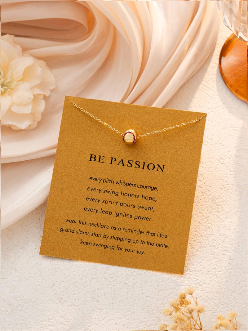 Baydurcan Gold Baseball Necklace for Women Softball Gifts for Sport lover Baseball Necklaces Softball Mom - Image 4