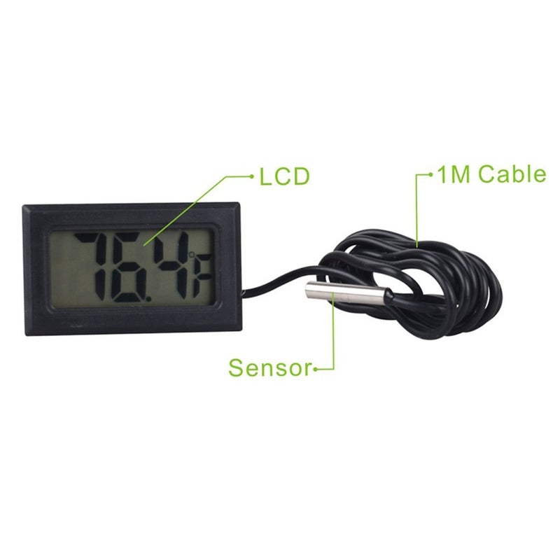 REES52 Mini LCD Digital Thermometer Sensor Wired for Room Temperaure - Image 2