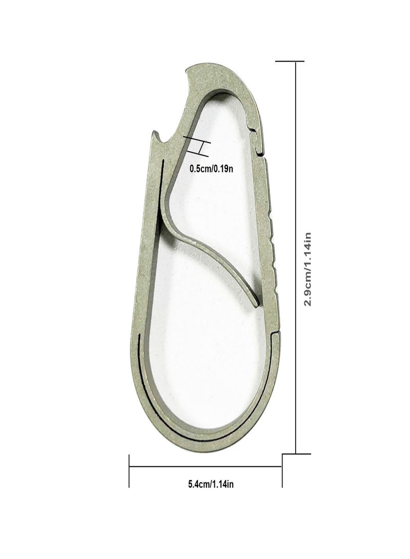 SKYFOX Stainless steel anti-lost keychain carabiner, multifunctional household tool with bottle opener + Air tag protective case - Image 2