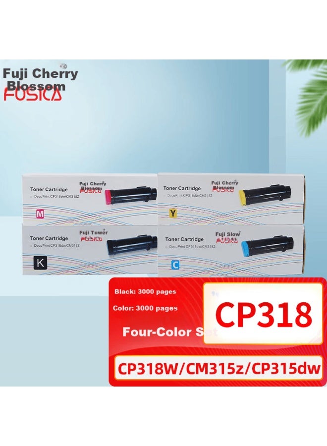 FUSICA Fuji Sakura Cp318 Four-color Toner Cartridge Set Compatible With Original Fuji Film Fuji Xerox Cm318z Cp318dw Cp318w Cm315z Cp315dw Toner Cartridge - Image 3