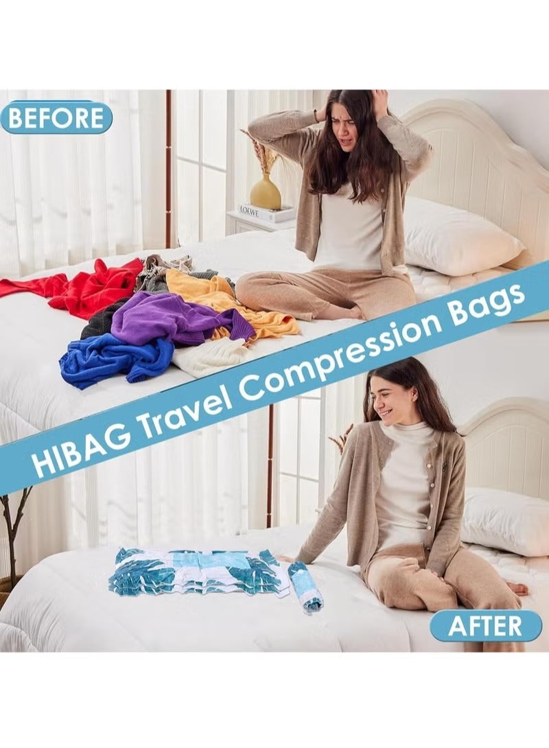 YUFAN 6-Pack Vacuum Storage Bags with Manual Pump, Space Saver Compression Bags for Clothes, Bedding, Duvets, Pillows & Travel - Image 5