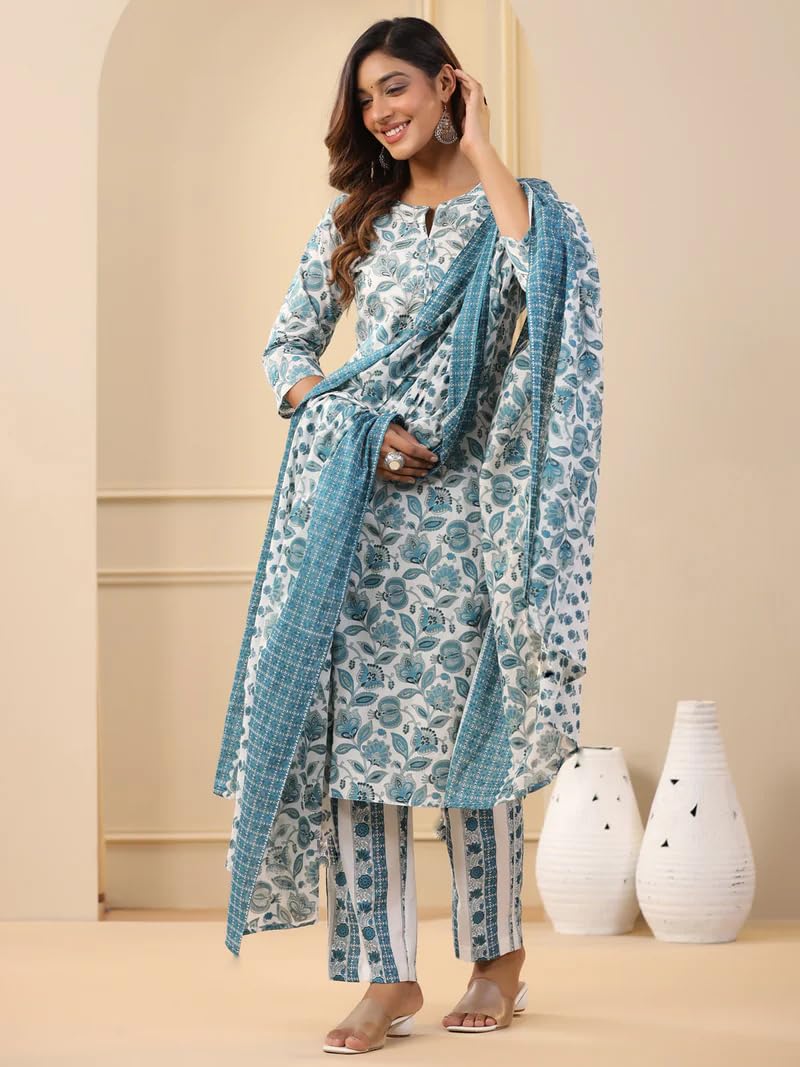 SKY FAB Women Rayon Blend Maternity and Feeding Kurta Pant Set and Dupatta with Invisible Zip - Image 4