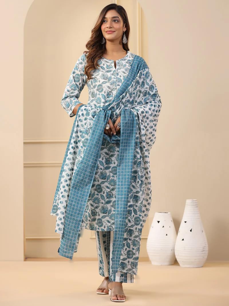 SKY FAB Women Rayon Blend Maternity and Feeding Kurta Pant Set and Dupatta with Invisible Zip - Image 3