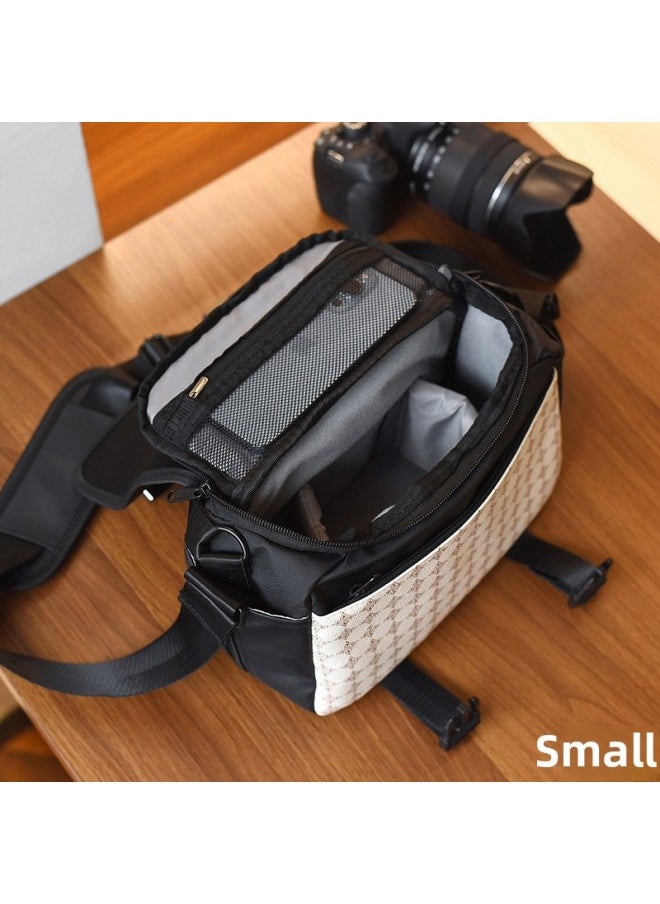 Generic Camera Bag Style Single Shoulder SLR Camera Bag Waterproof Suitable For Canon Nikon Unisex Multifunctional Crossbody Shoulder Bag-Color:Black Trumpet  - Image 5