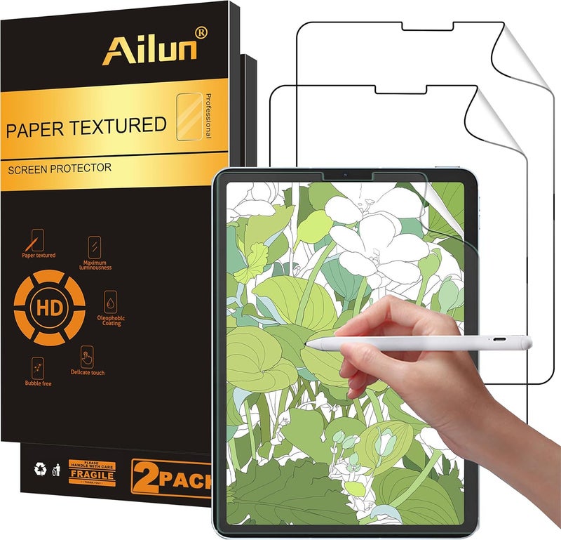 Ailun Paper Textured Screen Protector for iPad Air 4/5 Generation[10.9 Inch,2022 5th &2020 4th Gen],iPad Pro 11 Inch[2022&2021&2020&2018 Release] 2Pack Draw and Sketch Like on Papertouch Anti Glare - Image 1