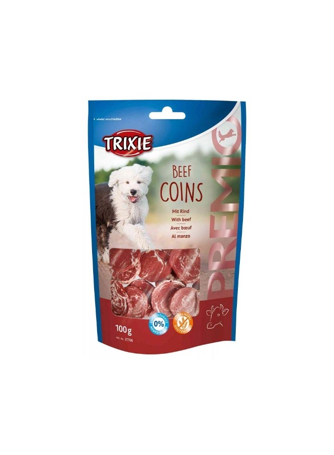 Trixie Premio Beef Coins Dog Treats - 100g
