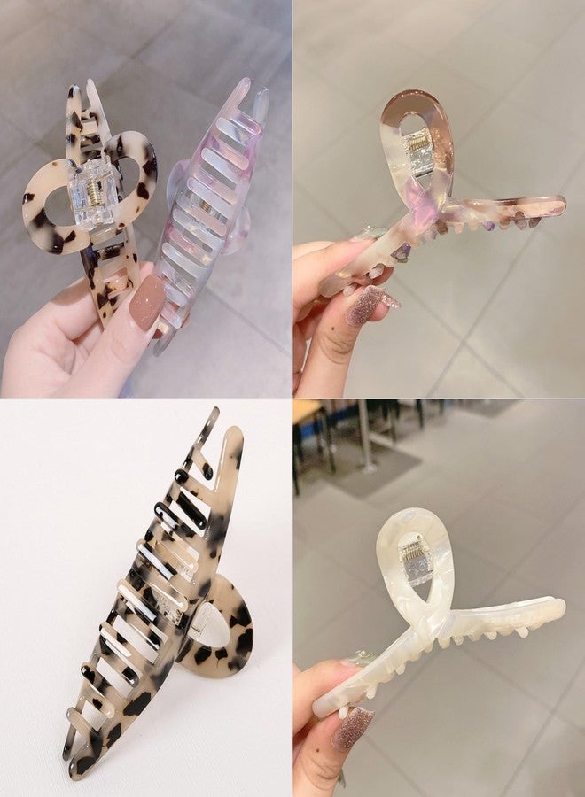 Sinide Large Hair Clips for Women Cellulose Acetate Hair Claw Clips for Thick Hair, Big Hair Clip & Claw Clip for Ladies Stylish Banana Clip Hair Styling Accessories (3 Pack) - Image 3