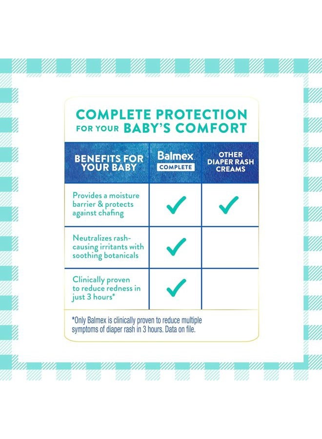 Balmex كريم حماية كامل يومي لطفح الحفاضات للأطفال، مثبت سريرياً لتقليل الاحمرار في استخدام واحد فقط*، مع أكسيد الزنك + الأعشاب، موصى به من قبل أطباء الأطفال ومختبر من قبل أطباء الجلد، 16 أونصة - Image 3
