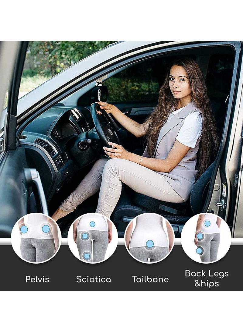 TYCOM - Tycom Memory Foam Donut Pillow Tailbone Pain Relief, Memory Foam Seat Cushion for Office Chair, Wheelchair Office Chair Cushion for Back Cushion (Blue) - Image 1