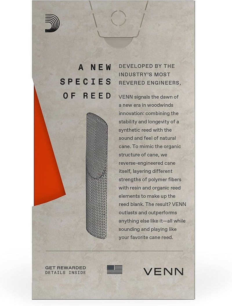 D'Addario VENN Alto Saxophone Reed, Strength 2.5 - Image 5