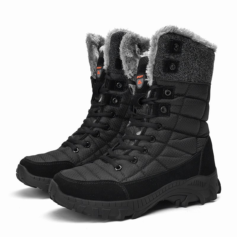 Plus Size Men'S Thick Cotton Snow Boots Winter Men'S Boots Genuine Leather Men'S Warm Leather Shoes Outdoor Men'S Boots - Image 3