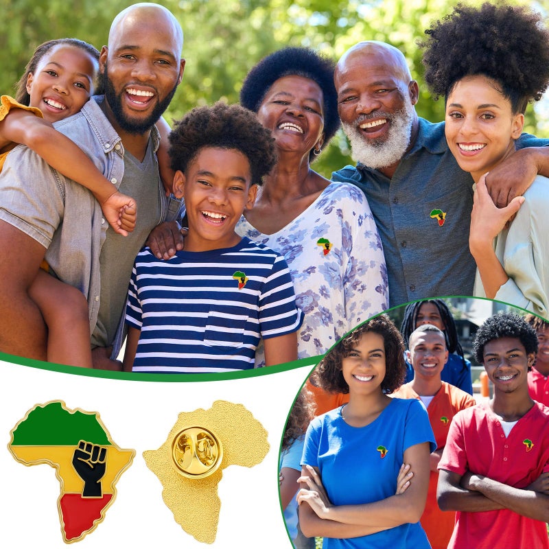 Quelay 150 Pcs Black History Month Pins Gift Bulk Raised Fist Enamel Lapel Brooch Badge African American Flag Freedom Button Pins Cards Bags Gifts for Black History Party Favors Blm - Image 5