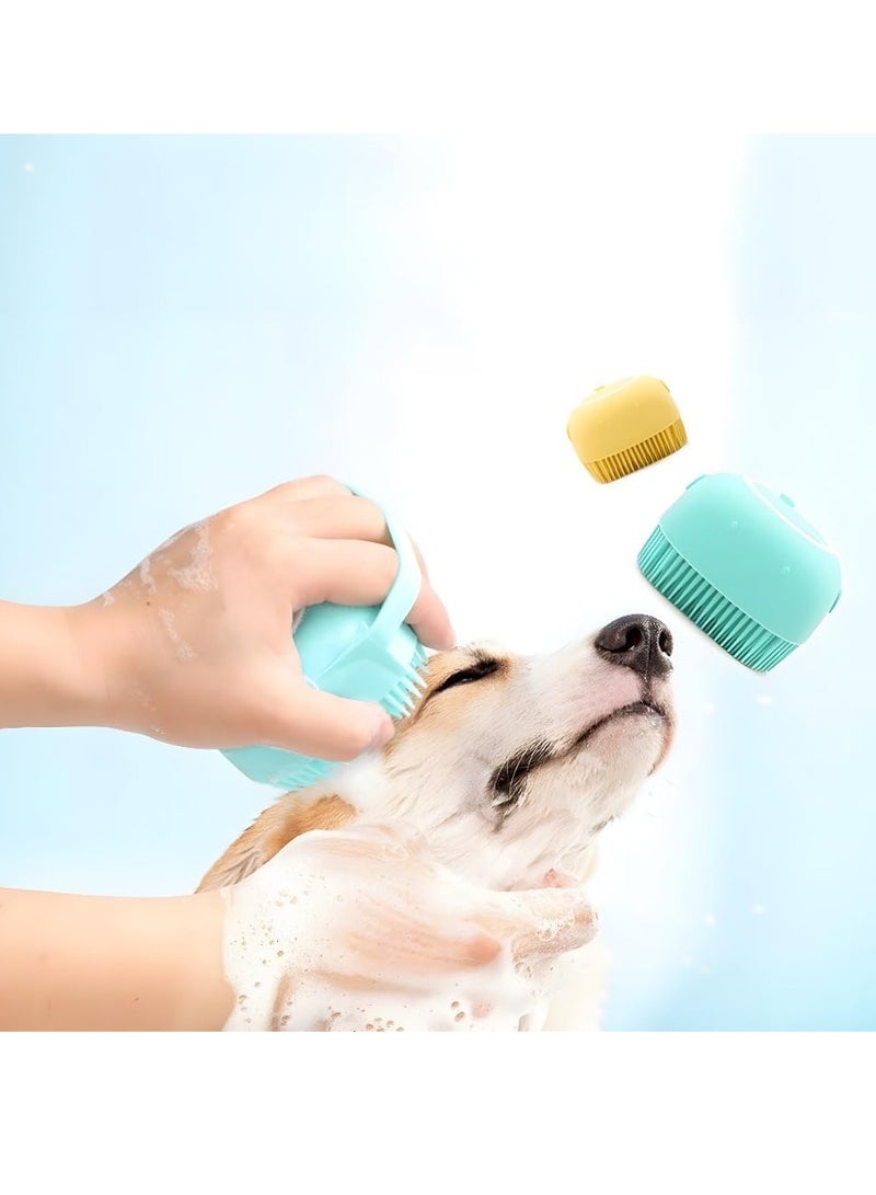 فرشاة استحمام للكلاب فرشاة للجراء فرشاة للطبقة السفلية من الشعر، فرشاة للكلاب للشعر القصير وردية اللون - Image 3