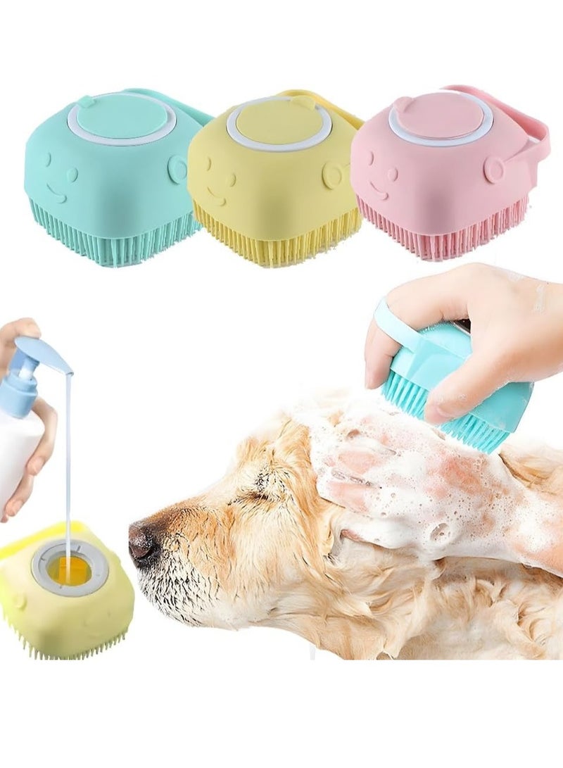 فرشاة استحمام للكلاب فرشاة للجراء فرشاة للطبقة السفلية من الشعر، فرشاة للكلاب للشعر القصير وردية اللون - Image 4