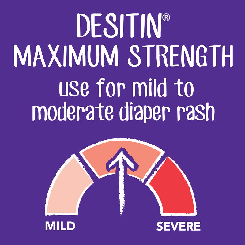 Desitin Maximum Strength Baby Diaper Rash Cream with 40% Zinc Oxide for Treatment, Relief & Prevention, Hypoallergenic, Phthalate- & Paraben-Free Paste, 4 oz - Image 3