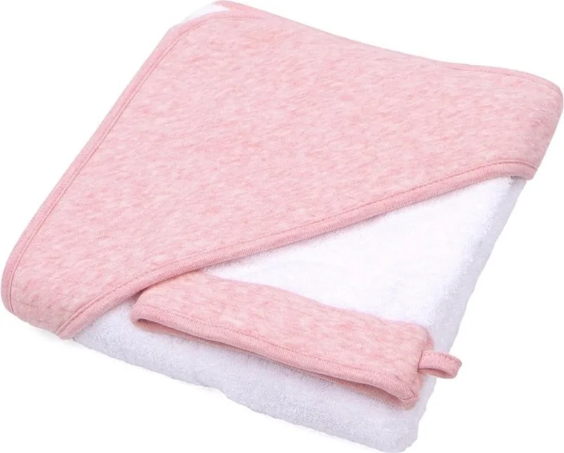 Poetree Kids Chevron Pink Towel Swaddle Bag Set 80 x 80 cm