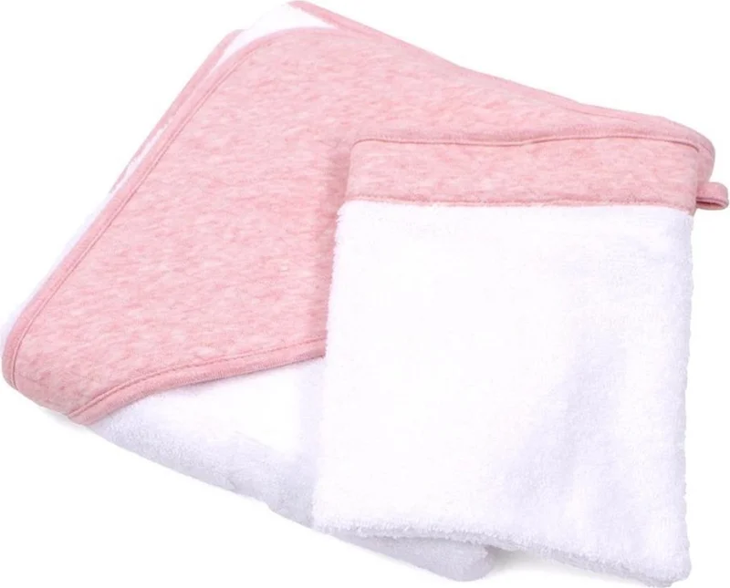 Poetree Kids Chevron Pink Towel Swaddle Bag Set 80 x 80 cm