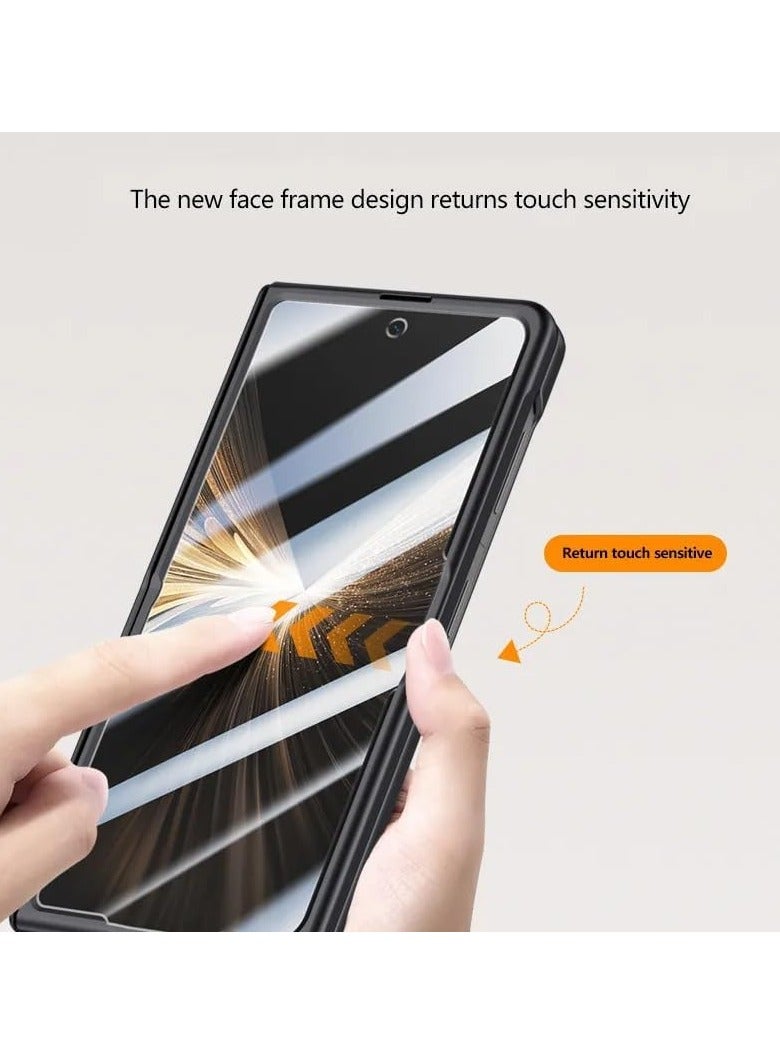 general Honor Magic V5 Magnetic Case [Built-in Screen Protector] Skin-friendly Matte Shockproof Case 360° Rotating Folding Stand Support Wireless Charging - Image 5