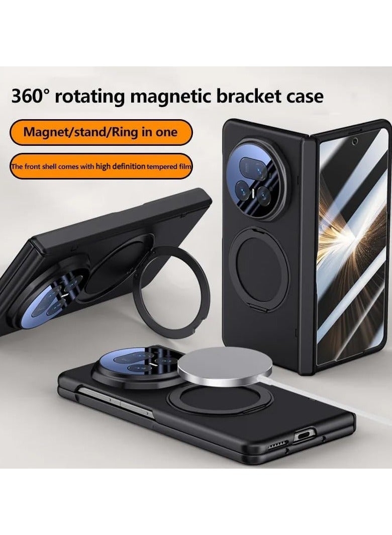 general Honor Magic V5 Magnetic Case [Built-in Screen Protector] Skin-friendly Matte Shockproof Case 360° Rotating Folding Stand Support Wireless Charging - Image 2