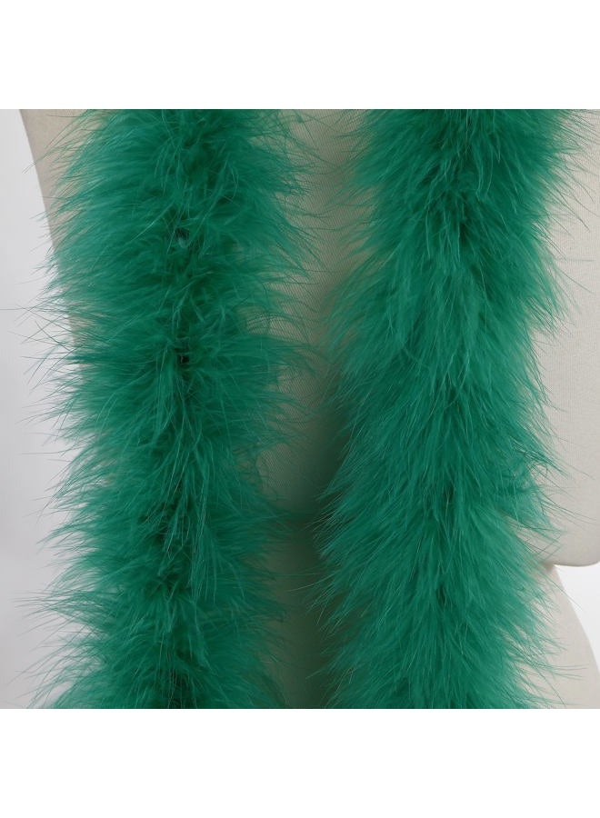 Holmgren Green Fluffy Boa Feathers - 2 Pcs 25g 2 Yards Green Feather Boa for Adults, DIY Craft Clothing, Home Wedding and Holiday Party Decoration (Kelly Green) - Image 2