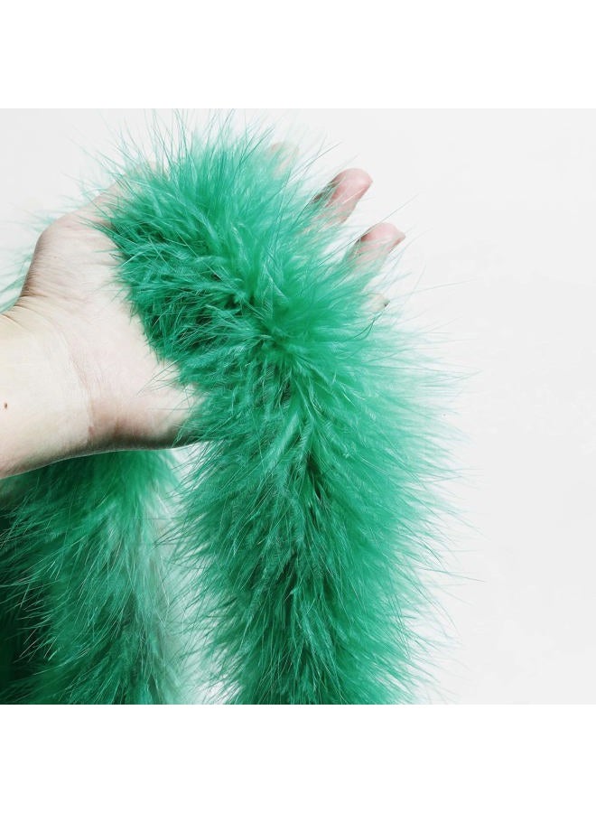 Holmgren Green Fluffy Boa Feathers - 2 Pcs 25g 2 Yards Green Feather Boa for Adults, DIY Craft Clothing, Home Wedding and Holiday Party Decoration (Kelly Green) - Image 3