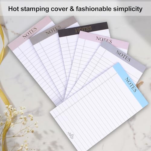 AZUREAL 6P Notepad, Legal Pads 5x8 with Micro Perforated, 6 Different Color Bindings Writing Pads 30 Sheets per Notepad, Lined Paper Pads for Home, School, College, Office, Business - Image 5