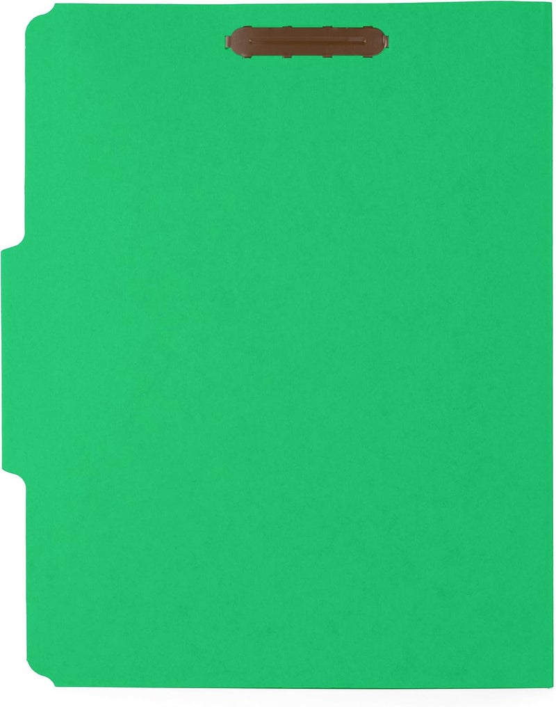 Blue Summit Supplies مجلدات الملفات السريعة الخضراء من بلو سومات 50 - قطع معززة بأقسام متنوعة - مصممة لتحمل 2 دبابيس لتنظيم الملفات الطبية القياسية، ملفات العملاء القانونية، تقارير المكتب - بحجم رسالة - Image 3