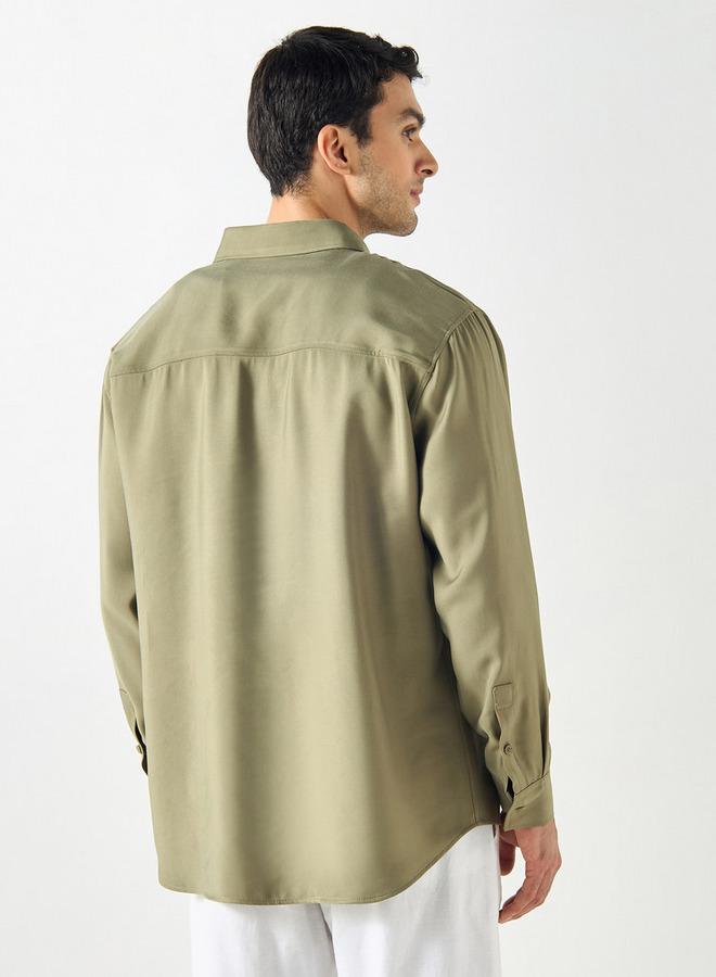 ايكونيك قميص بياقة وقصّة عادية وأكمام طويلة من آيكونيك - Image 3