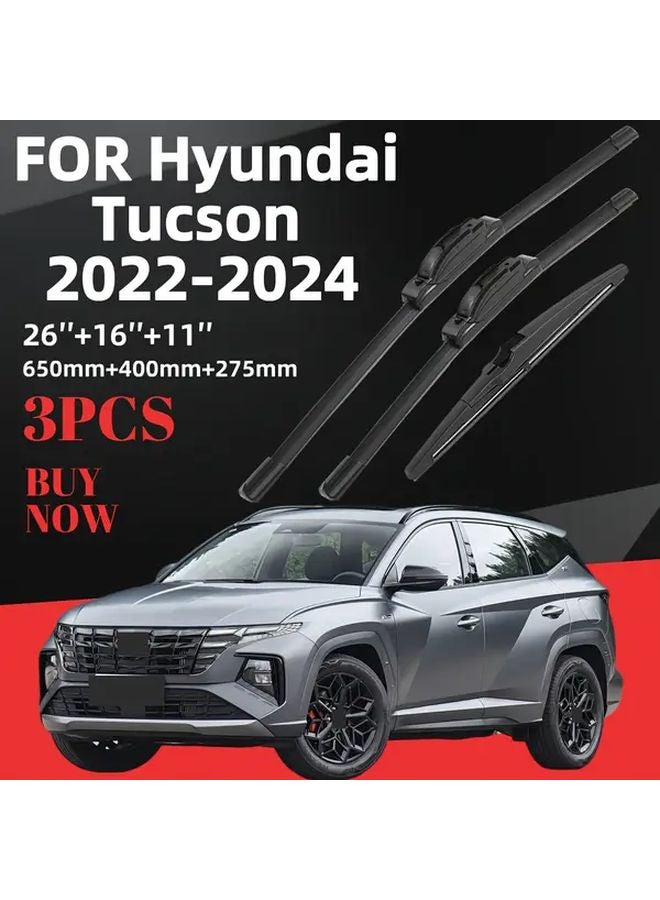 26 16 11 Inch All Weather Windshield Wiper Blades for Hyundai Tucson 2022 2023 2024 - Image 2