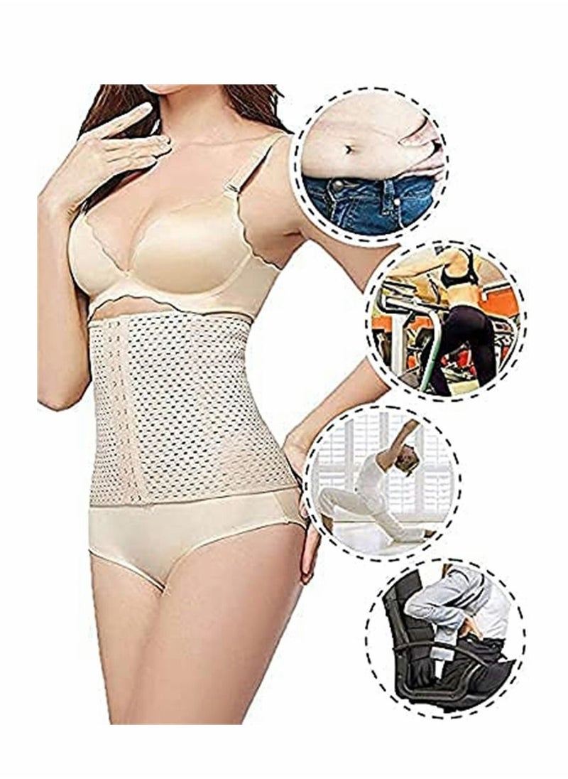 SYOSI - Women's Waist Trainer Corset Tummy Control Shapewear Waist Cincher Breathable and Invisible High Waisted Body Shaper, Beige Size M - Image 1