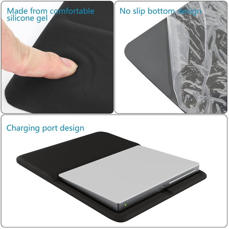 HONKID Wrist Rest for Magic Trackpad 2(MJ2R2LL/A, A1535), Wrist Rest Relieve Pain & Fatigue, Black - Image 4