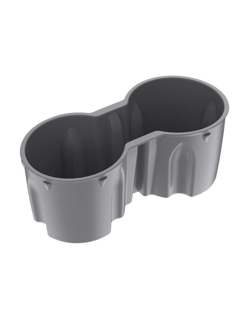 نوفولان حامل أكواب مركزي للسيارة متوافق مع طراز Tesla 3/Y، حامل أكواب مضاد للانزلاق، مادة TPE، مقاوم للماء وسهل التنظيف، مستقر وآمن، تصميم مصبوب ثلاثي الأبعاد أصلي (رمادي) - Image 1