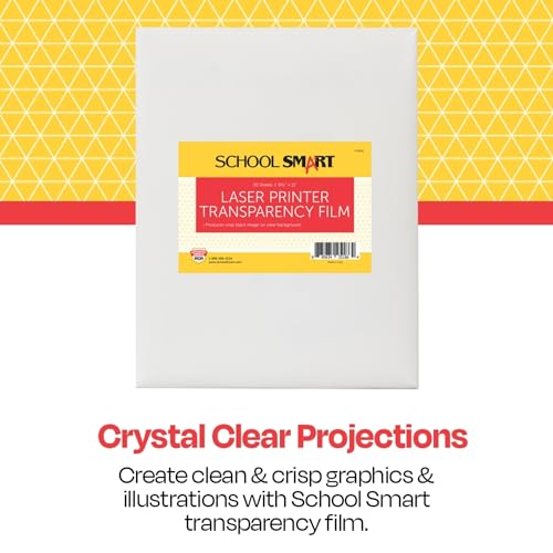 School Smart Laser Transparency Film Without Sensing Strip, 8-1/2 x 11 Inches, Clear, Pack of 50 - Image 2