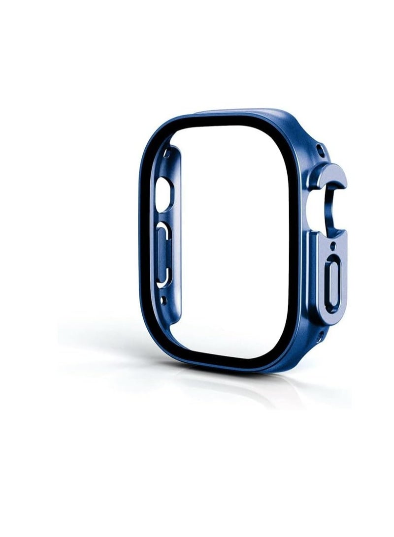 Glass Case for Apple Watch Ultra 49mm Cover Built-in Screen Protector Full Coverage for iWatch Series Ultra 49mm Cases (Color : Midnight blue, Size : Ultra 49mm) - Image 2