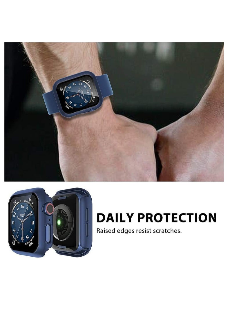 Glass Case for Apple Watch Ultra 49mm Cover Built-in Screen Protector Full Coverage for iWatch Series Ultra 49mm Cases (Color : Midnight blue, Size : Ultra 49mm) - Image 3