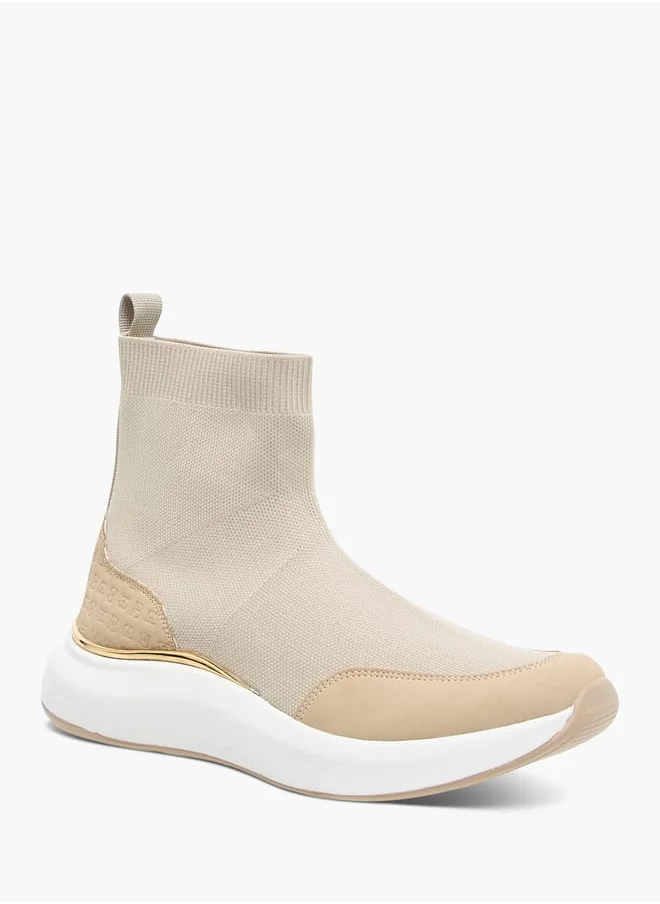 Flora Bella By Shoexpress Women's Monogram Pand Slip-On High Cut Sneakers