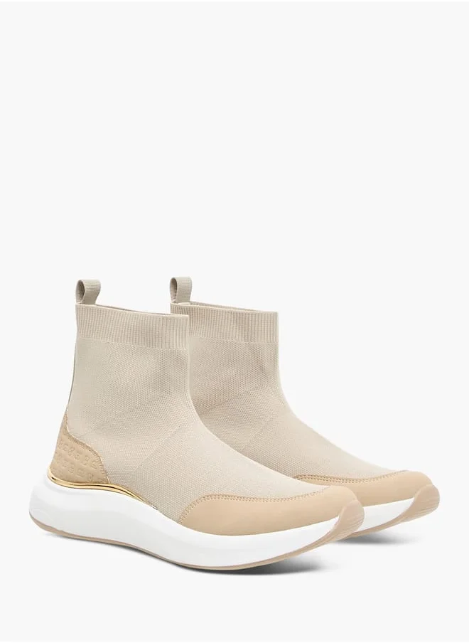 Flora Bella By Shoexpress Women's Monogram Pand Slip-On High Cut Sneakers